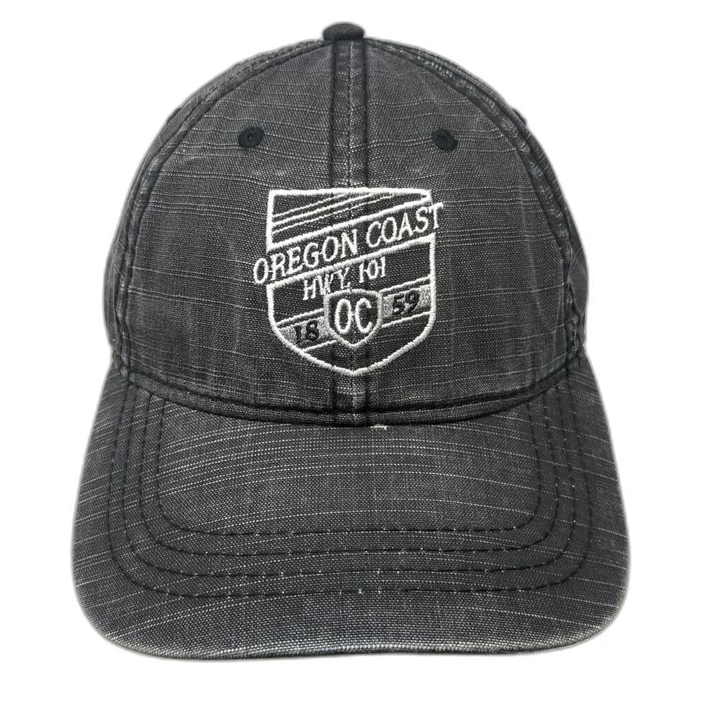 Joan E Gifts Baseball Cap Gray OSFM Oregon Coast HWY 101 Shield Embroidered Hat